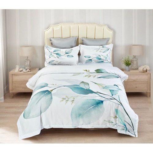 Angelis Leaves Quilt Cover Set - Super King Size