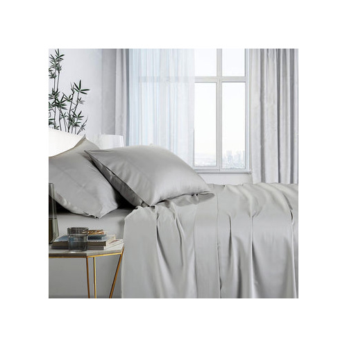 1000tc bamboo cotton sheet set king single silver