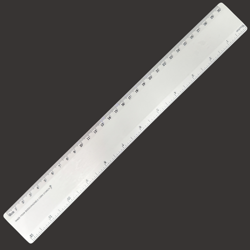 50x Bio Ruler 30cm Eco Friendly Biodegradable Corn BULK School Office - White