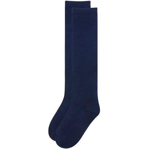 1x Pair School Uniform Knee High Socks Cotton Rich Girls Boys Kids - Navy - 2-8 (10-12 Years Old)