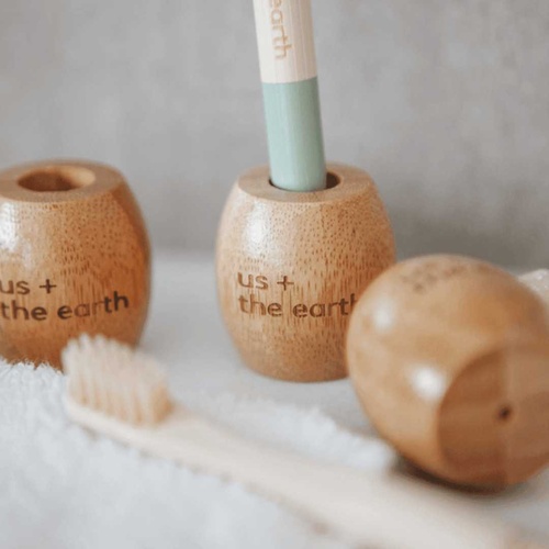 Bamboo Toothbrush Stand