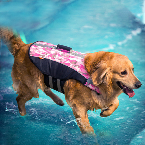 Dog Life Jacket Lifesaver Pet Safety Vest Swimming Boating Float Aid Buoyancy