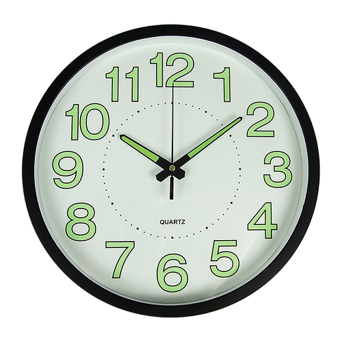 305mm Luminous Wall Clock Glow In The Dark Silent Quartz Indoor Home Modern Clock