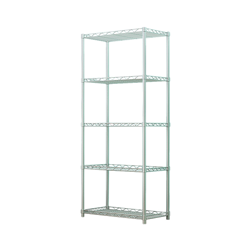 5 Tier Silver Metal Storage Rack Shelving Wire Shelf